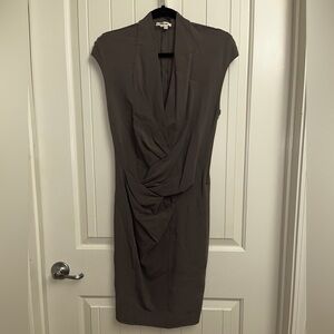 Helmut Lang Olive Wool Blend Dress, size 6